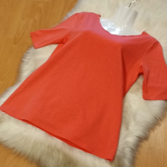 Lemon Way Coral Scalloped Neck Knit Top - Picture 10 of 13